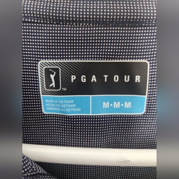 PGA TOUR men's polo shirt, blueish/purple size Medium - Picture 2 of 7